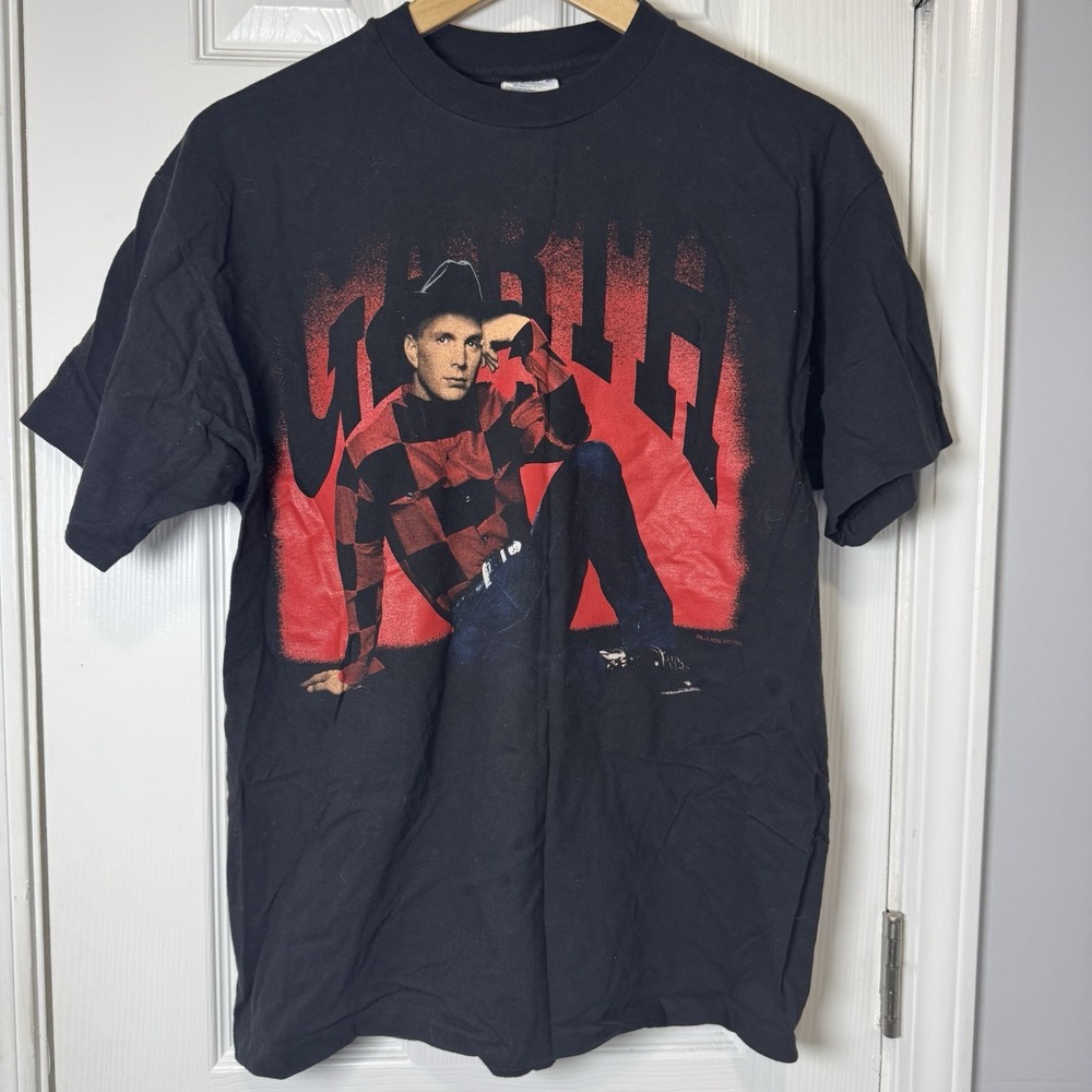 Vintage Garth Brooks 1993 In Pieces Single Stitch Concert Tour Large Tshirt Blk